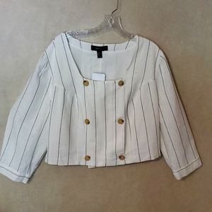 NWT Forever 21+ 2X Ivory Career Jacket